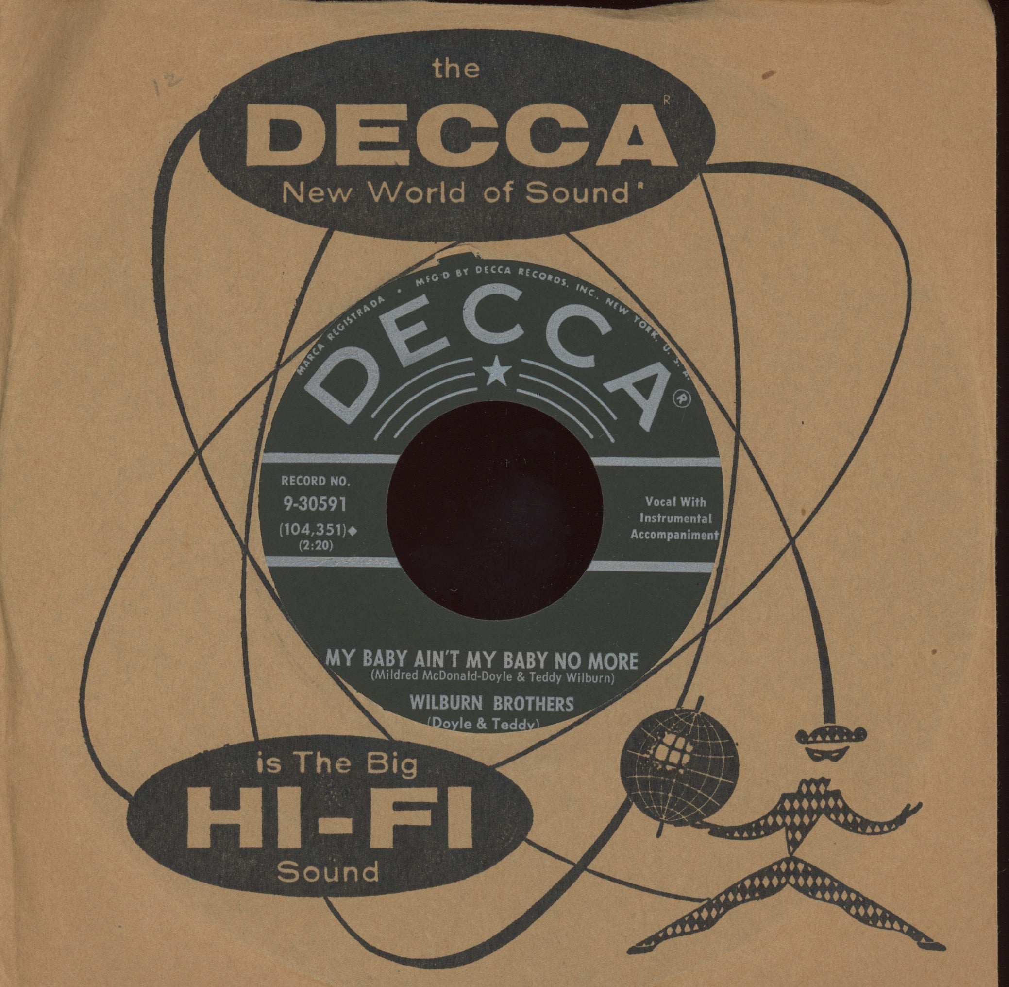 The Wilburn Brothers - Oo Bop Sha Boom on Decca Rockabilly 45