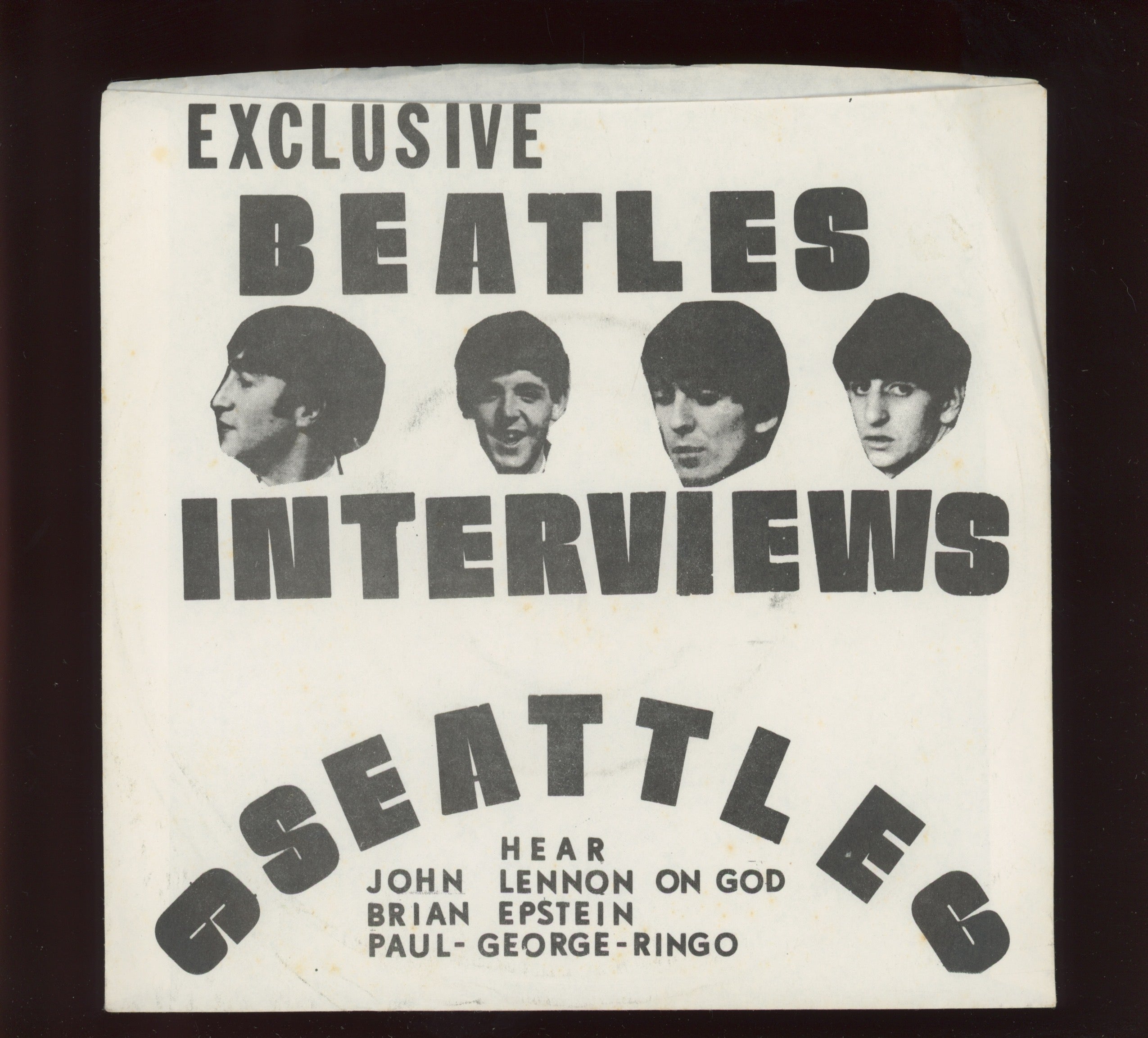 The Beatles - Exclusive Beatles Interview Seattle 66 Unofficial 45 With Picture Sleeve