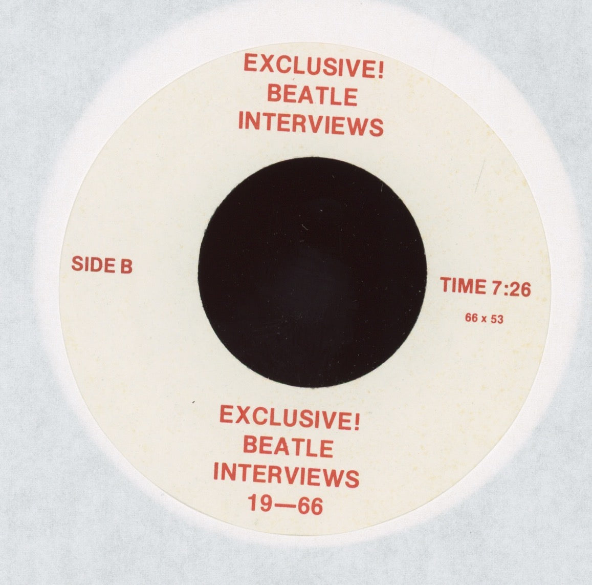 The Beatles - Exclusive Beatles Interview Seattle 66 Unofficial 45 With Picture Sleeve