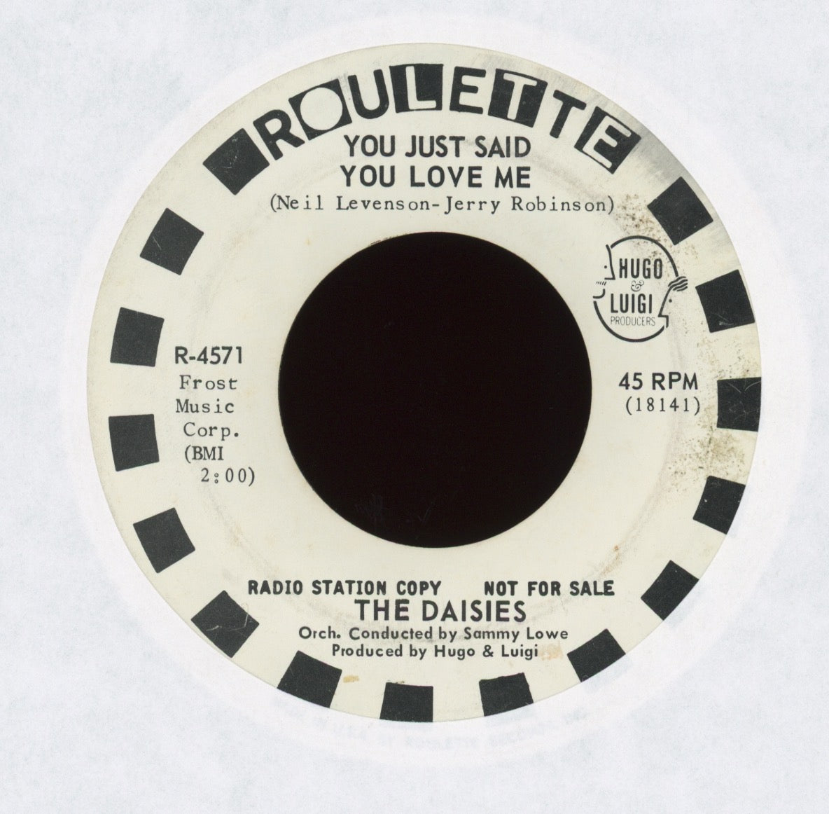 The Daisies - I Wanna Swim With Him / You Just Said You Love Me on Roulette Promo R&B 45