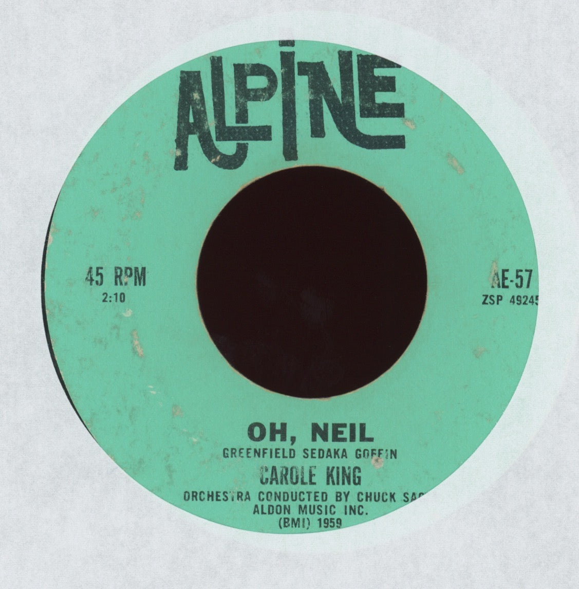 Carole King - Oh, Neil on Alpine R&B Teen Popcorn 45