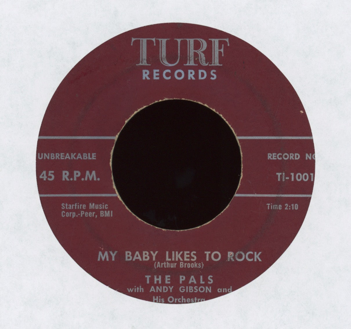 The Pals - Summer Is Here / My Baby Likes To Rock on Turf Doo Wop 45