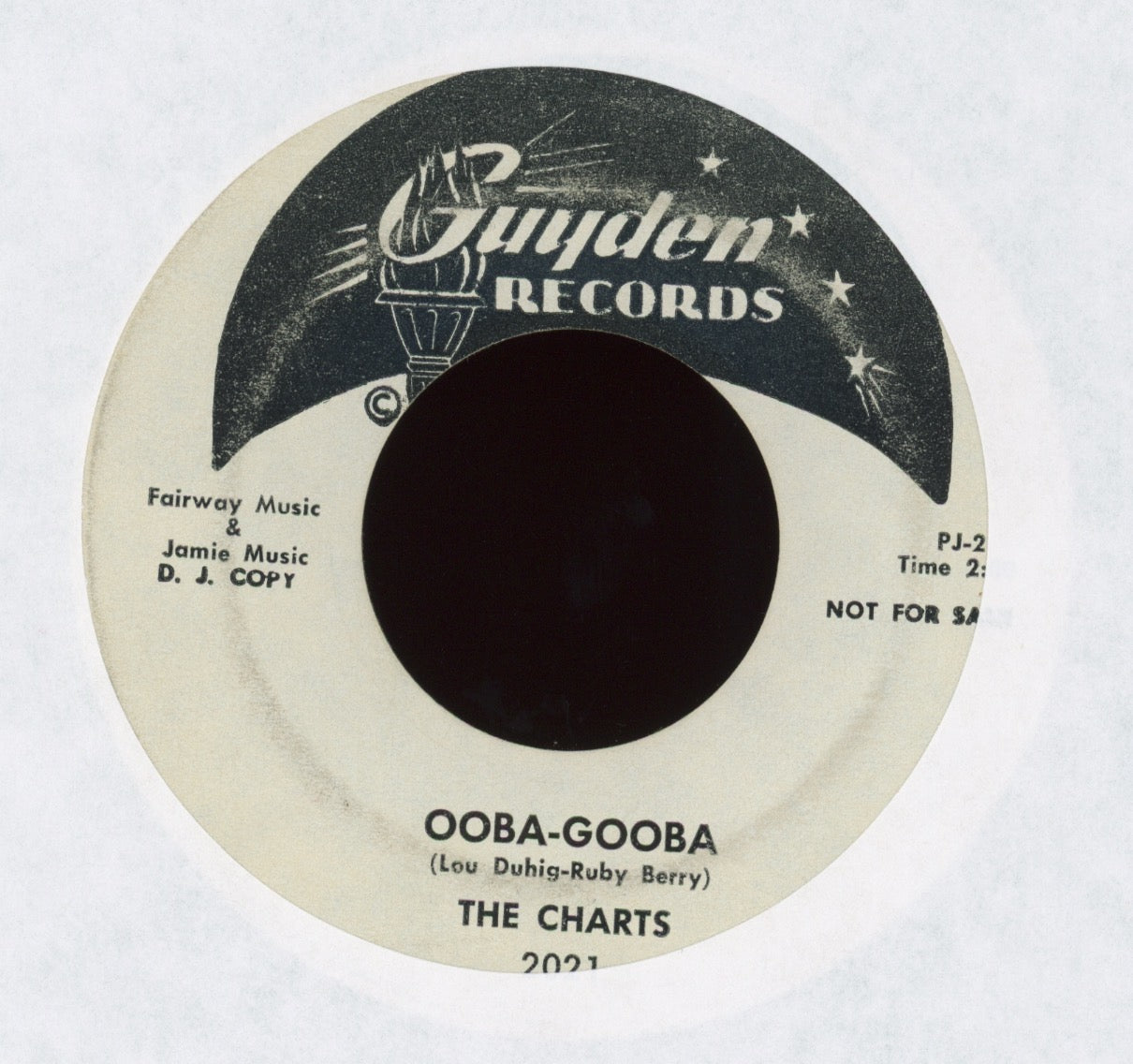 The Charts - For The Birds / Ooba-Gooba on Guyden Promo R&B Rocker Inst. 45