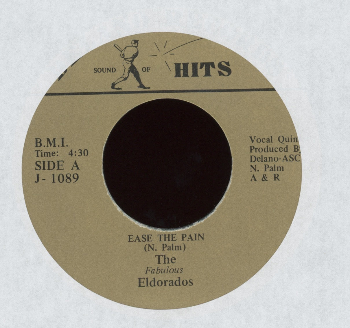 The Fabulous Eldorados - Ease The Pain / Remember Sherrie on Delano Doo Wop 45