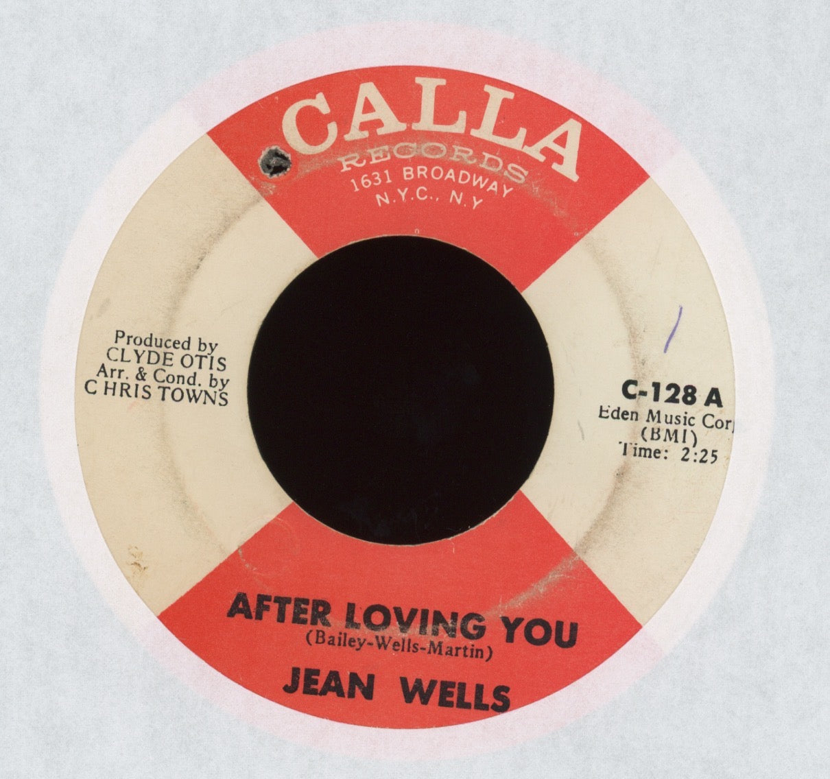 Jean Wells - After Loving You on Calla Northern Soul 45