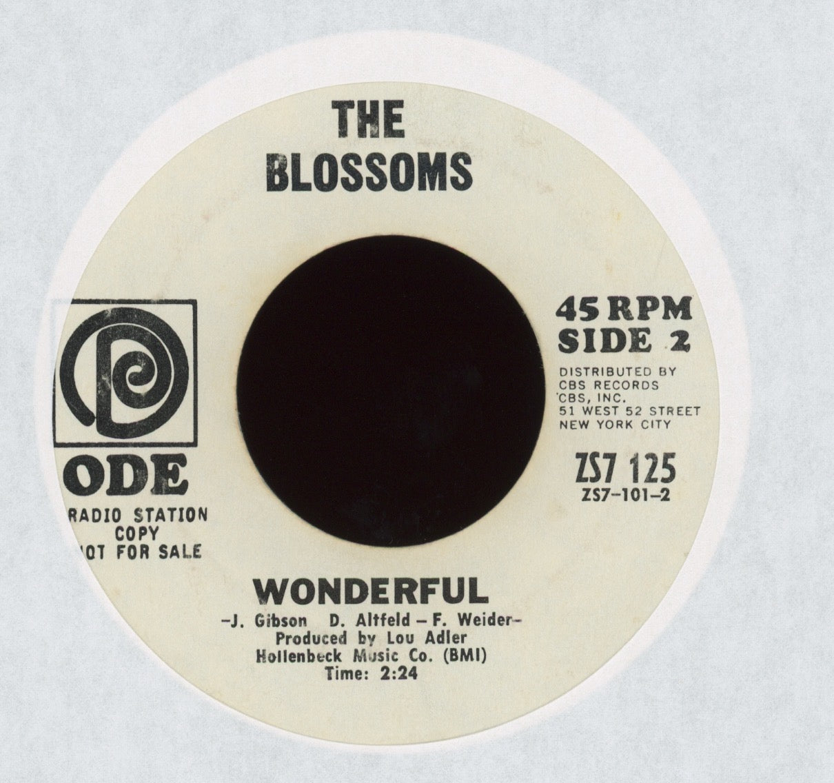 The Blossoms - Stoney End / Wonderful on Ode Promo Northern Soul 45