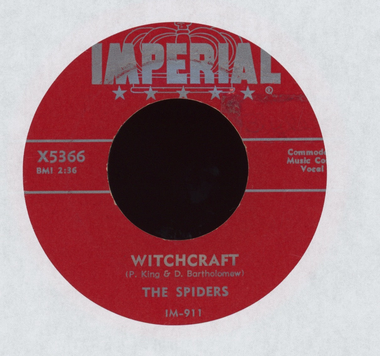 The Spiders - Witchcraft / Is It True? on Imperial Doo Wop R&B 45