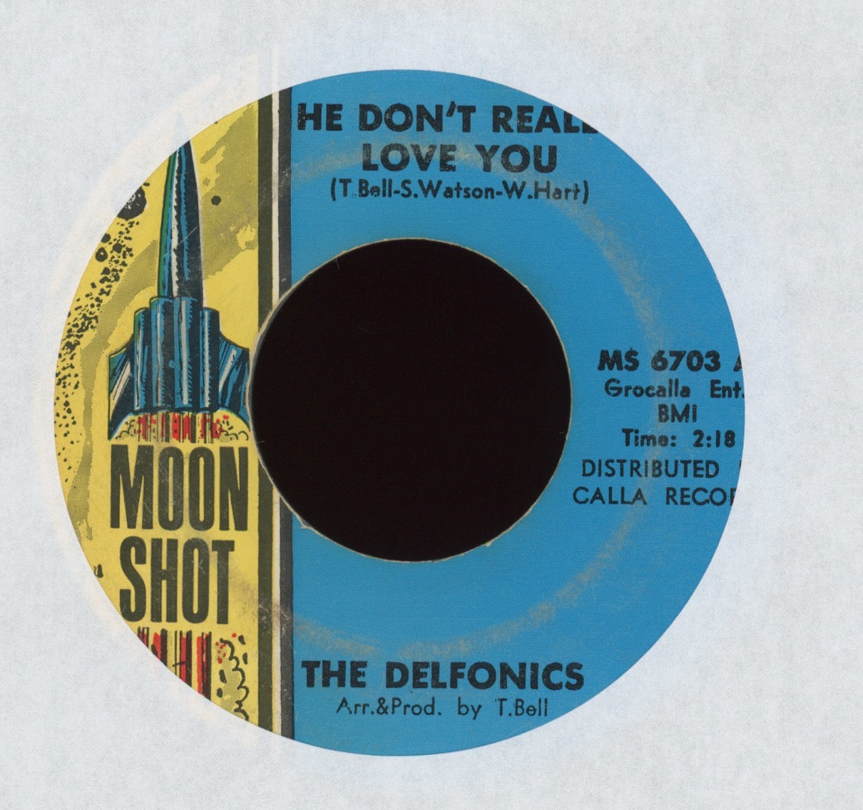 The Delfonics - He Don't Really Love You / Without You on Moon Shot Soul 45