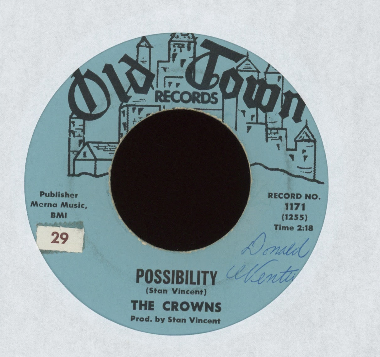 The Crowns - Possibility / Watch Out on Old Town Doo Wop 45