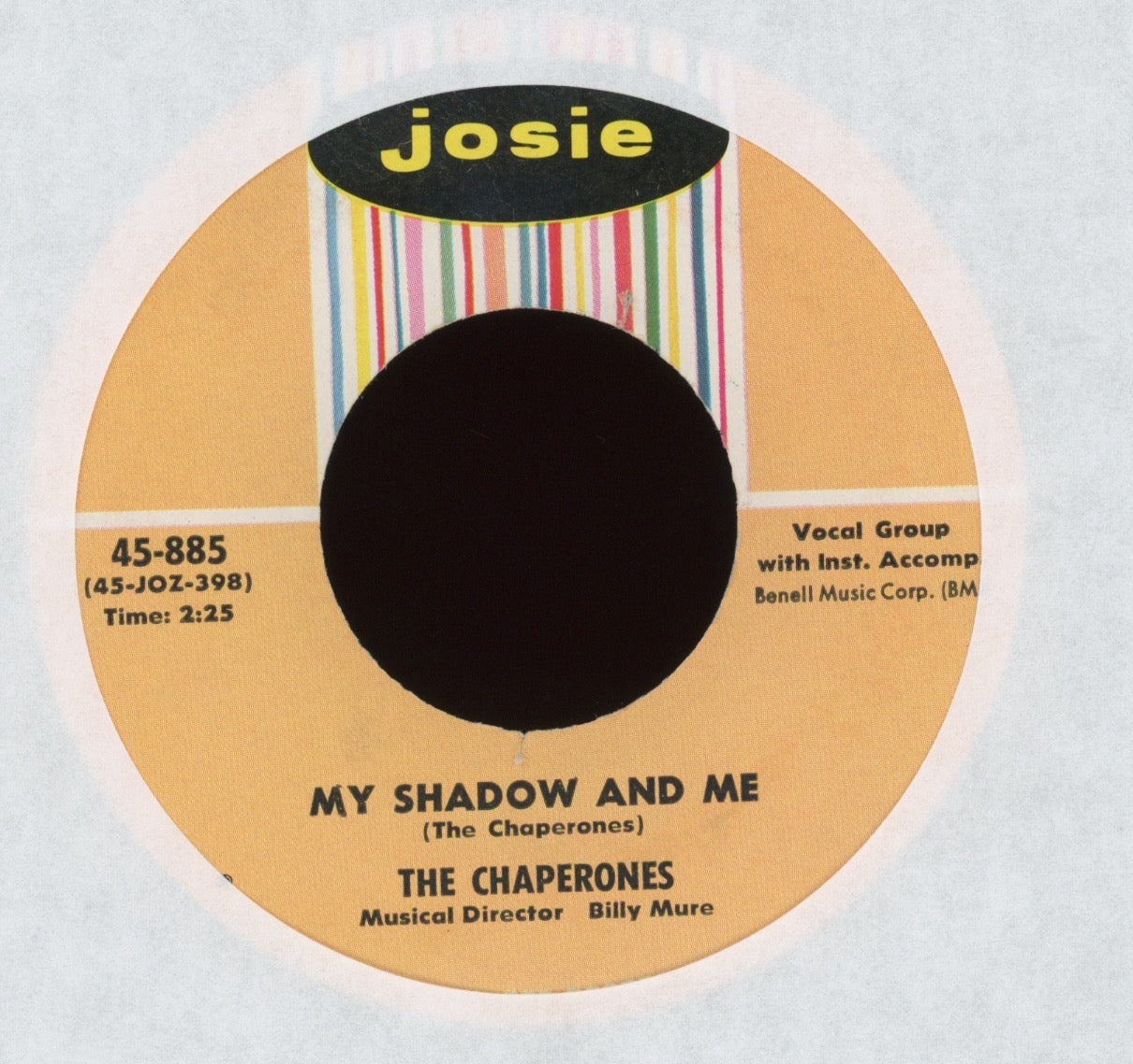 The Chaperones - My Shadow And Me / Shining Star on Josie Doo Wop 45