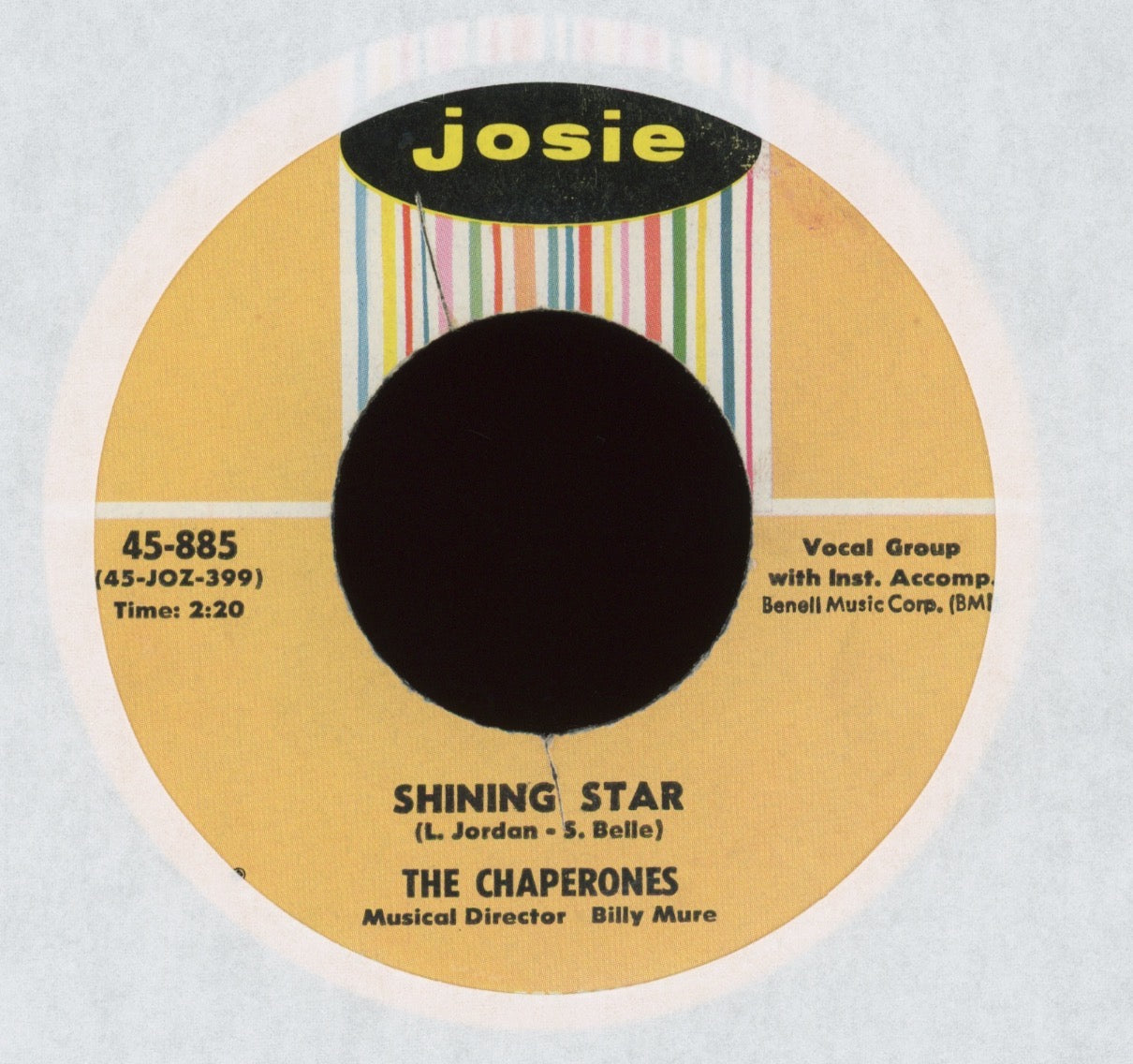 The Chaperones - My Shadow And Me / Shining Star on Josie Doo Wop 45