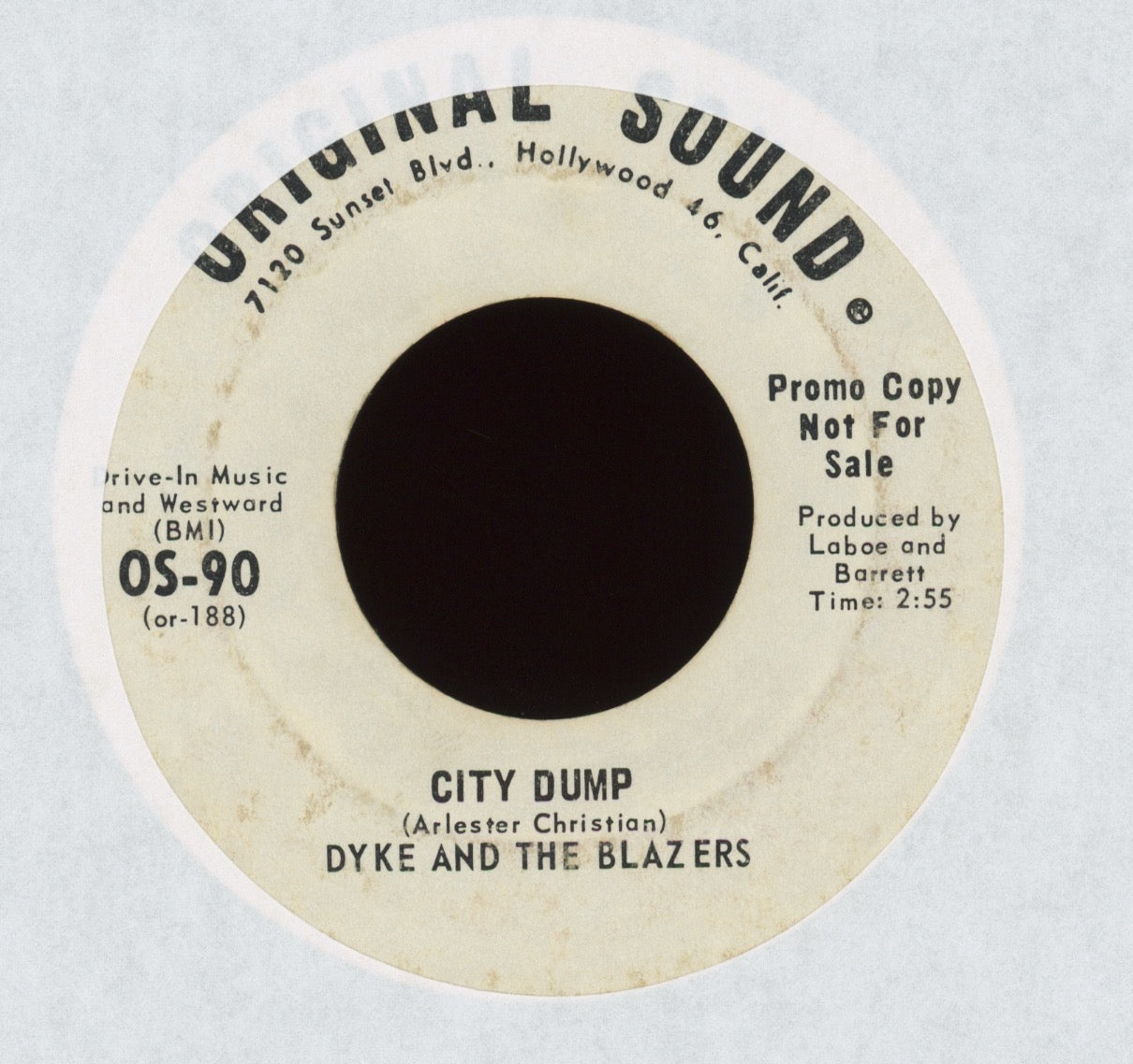 Dyke & The Blazers - You Are My Sunshine / City Dump on Original Sound Promo Funk 45