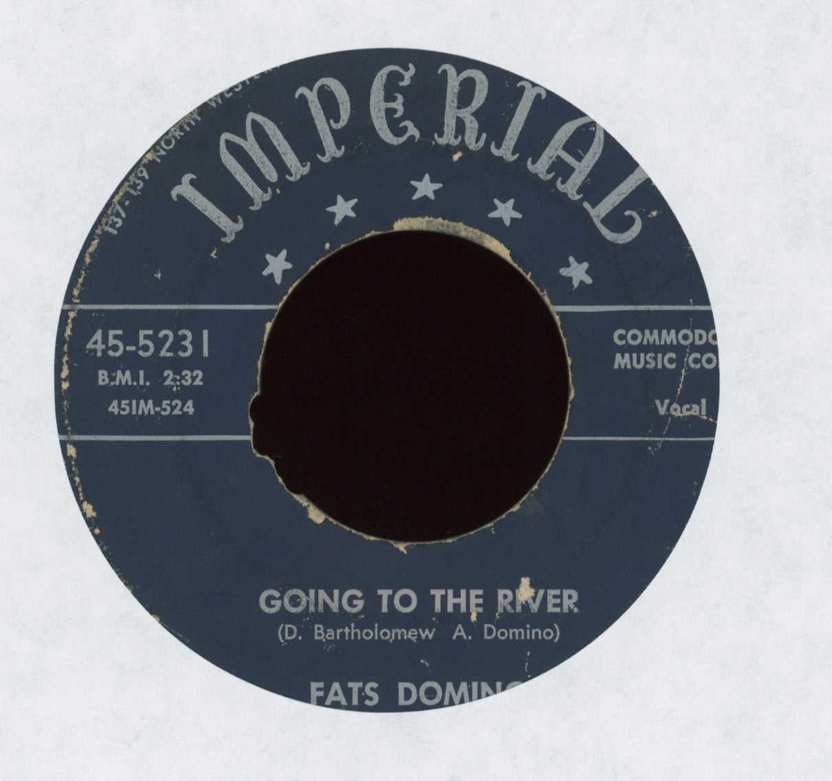 Fats Domino - Going To The River / Mardi Gras In New Orleans on Imperial Blues R&B 45