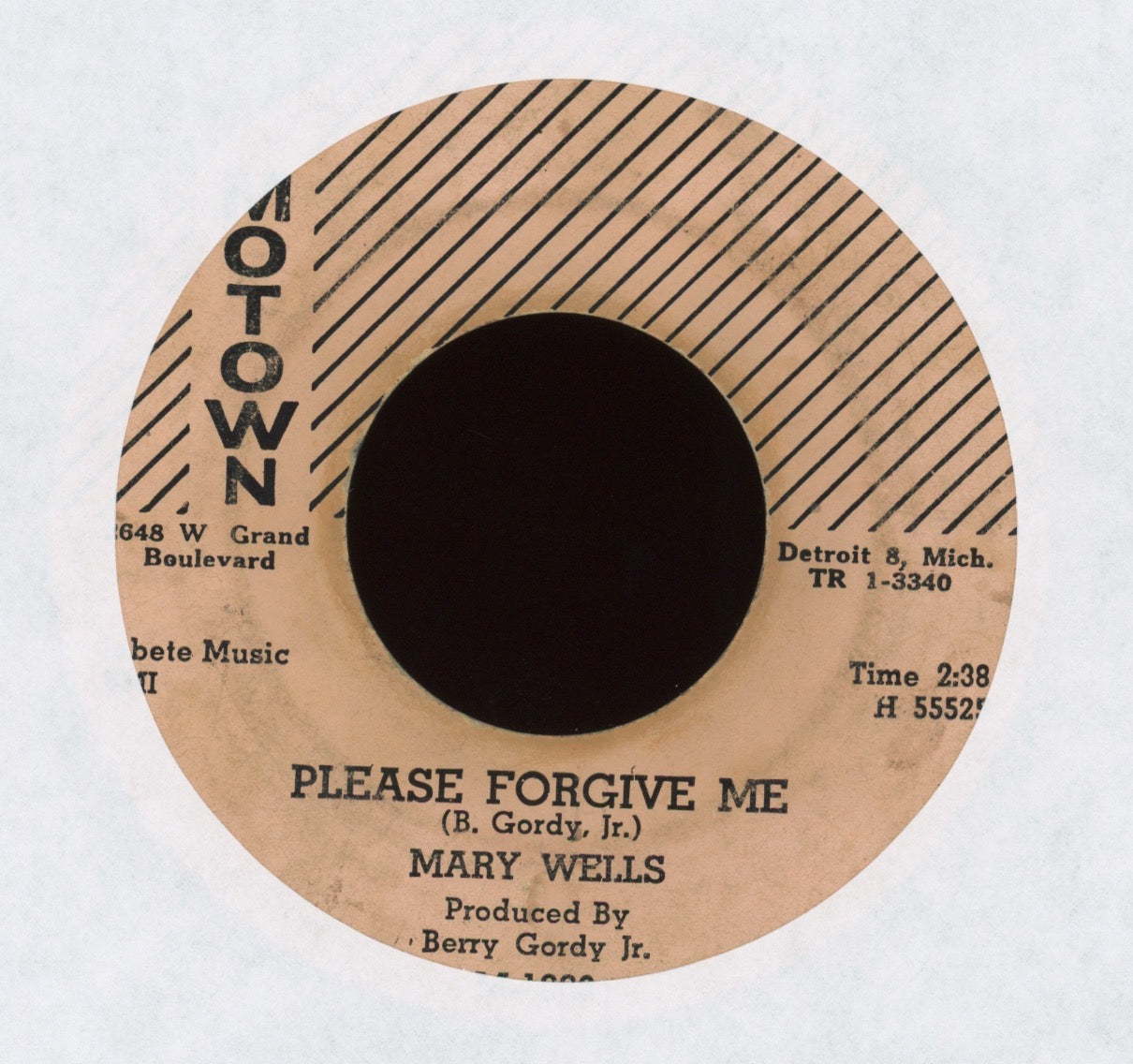 Mary Wells - Bye Bye Baby / Please Forgive Me on Motown Northern Soul 45