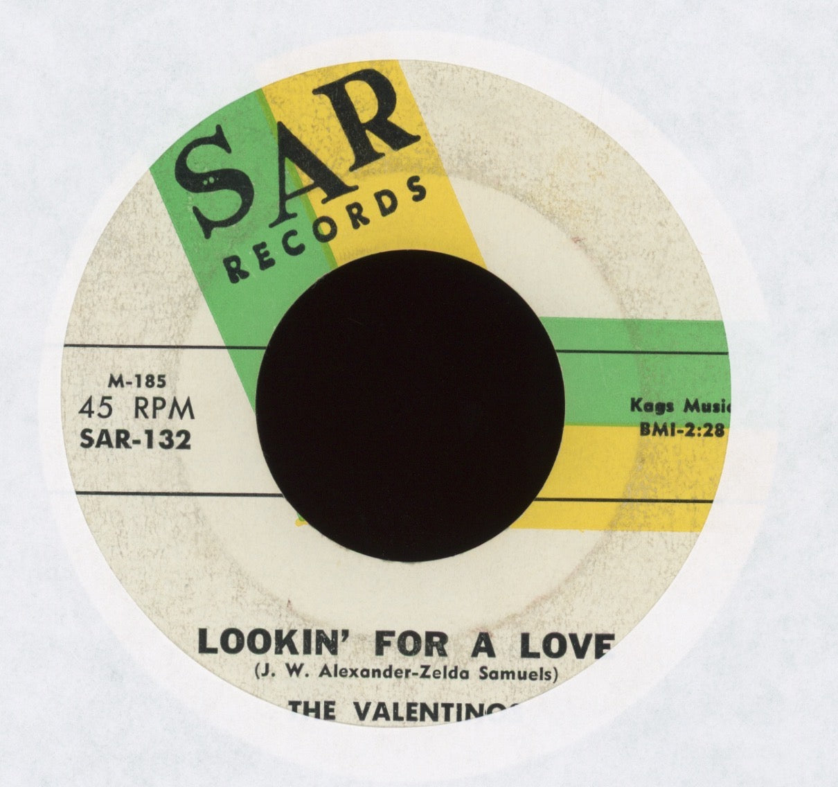 Valentinos - Lookin' For A Love / Somewhere There's A Girl on SAR Soul 45