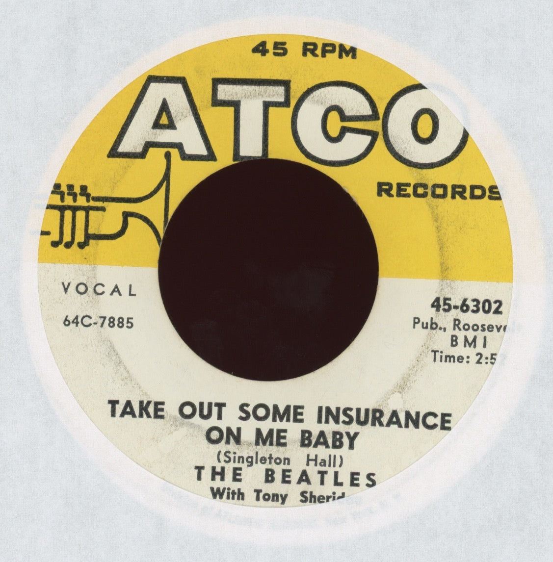 The Beatles With Tony Sherican - Take Out Some Insurance On Me Baby on Atco Rock 45