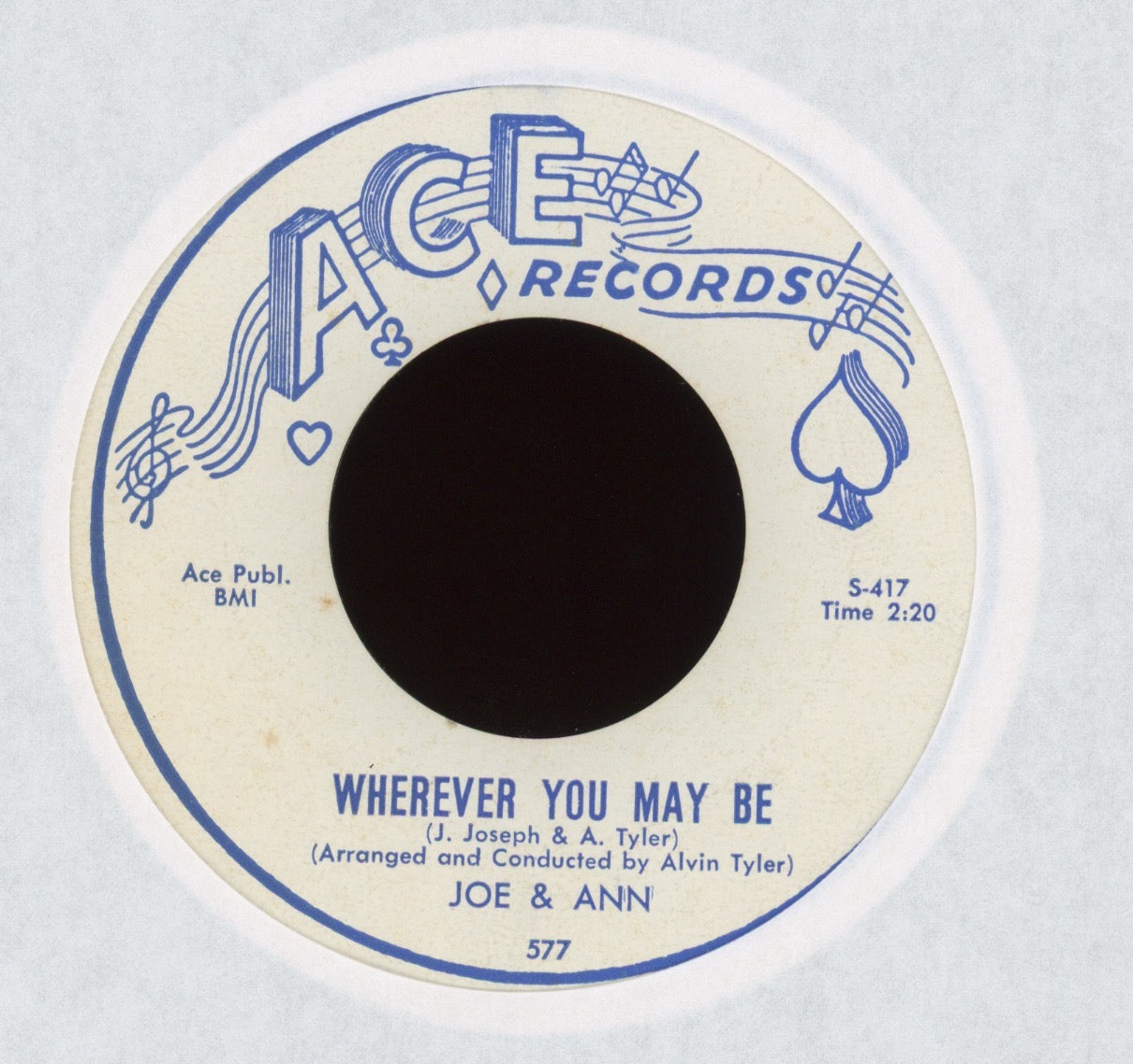 Joe & Ann - Wherever You May Be / Gee Baby on Ace Doo Wop 45