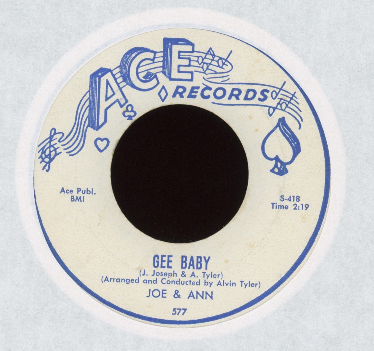 Joe & Ann - Wherever You May Be / Gee Baby on Ace Doo Wop 45