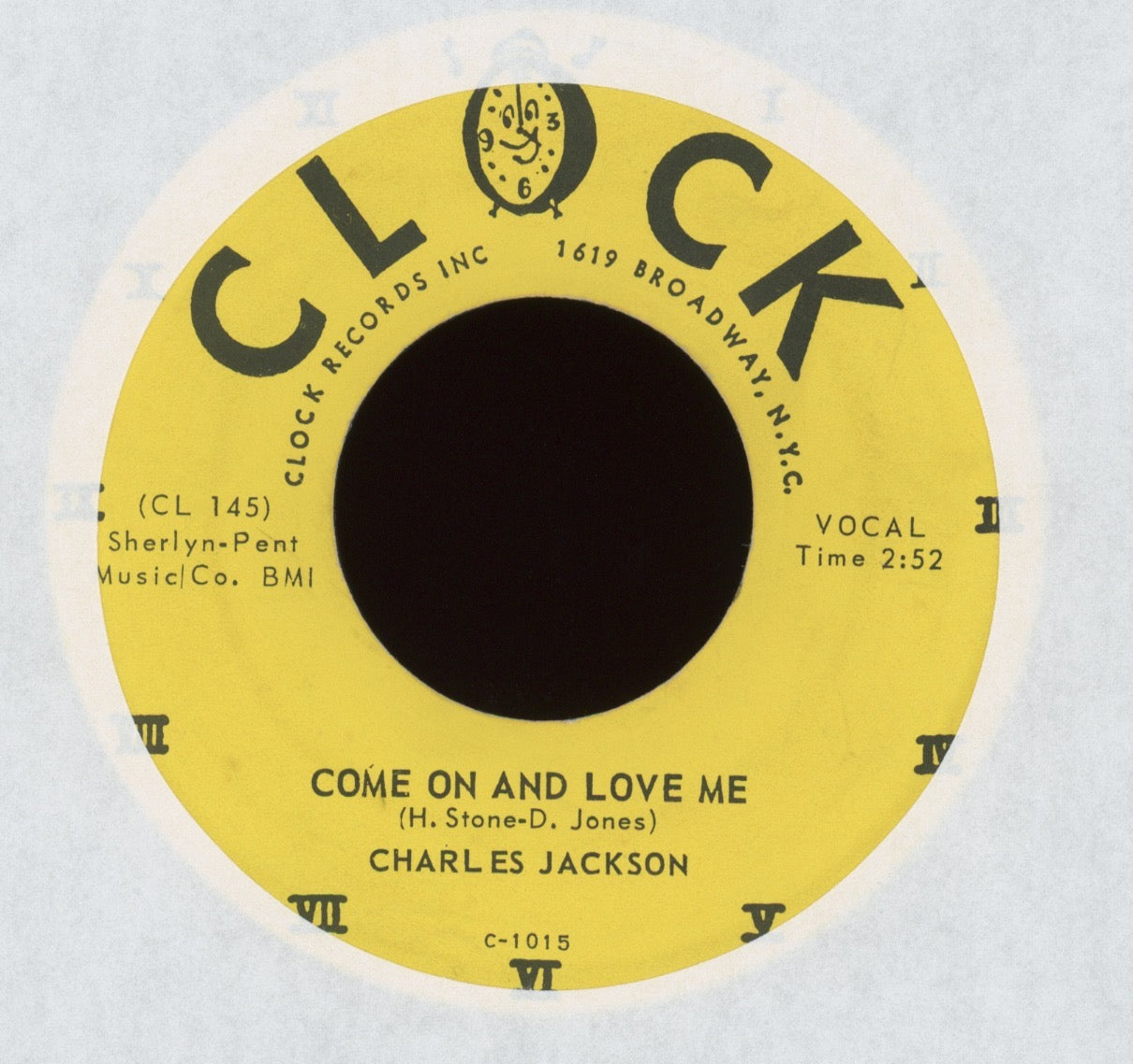 Chuck Jackson - Come On And Love Me / Ooh Baby on Clock R&B 45