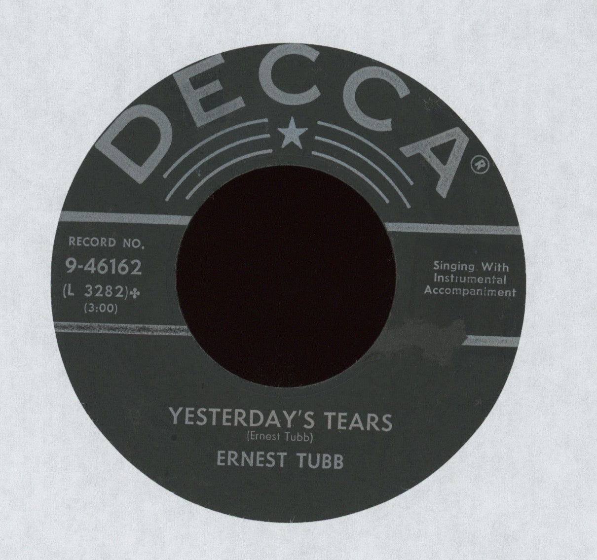 Ernest Tubb - Mean Mama Blues / Yesterday's Tears on Decca Hillbilly Blues 45