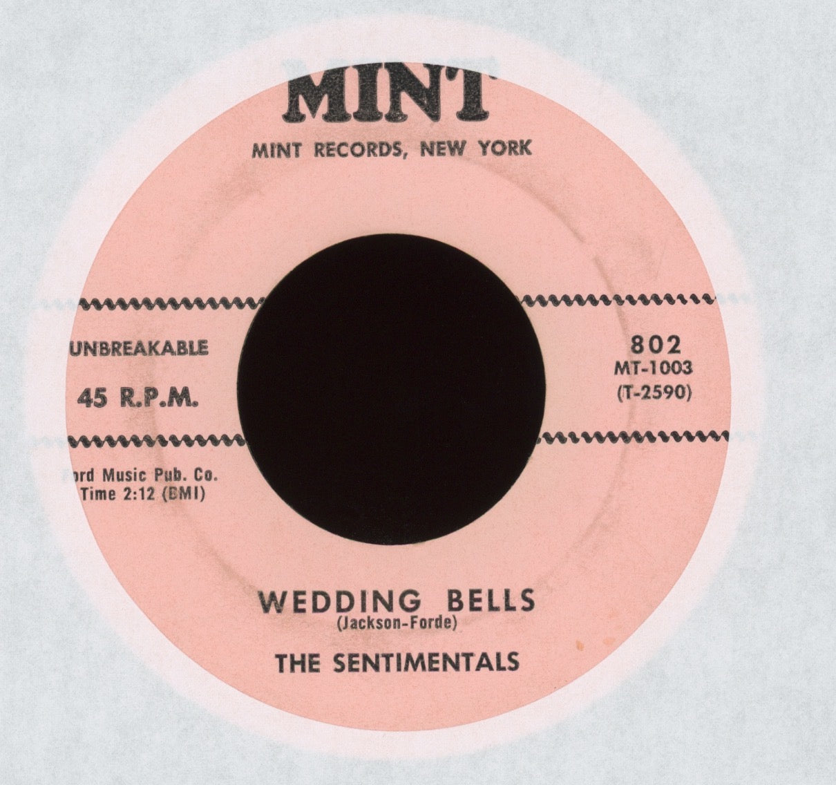 Sentimentals - A Sunday Kind Of Love / Wedding Bells on Mint Doo Wop 45