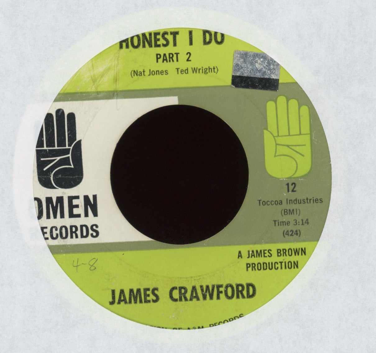 James Crawford - Honest I Do on Omen Northern Soul 45