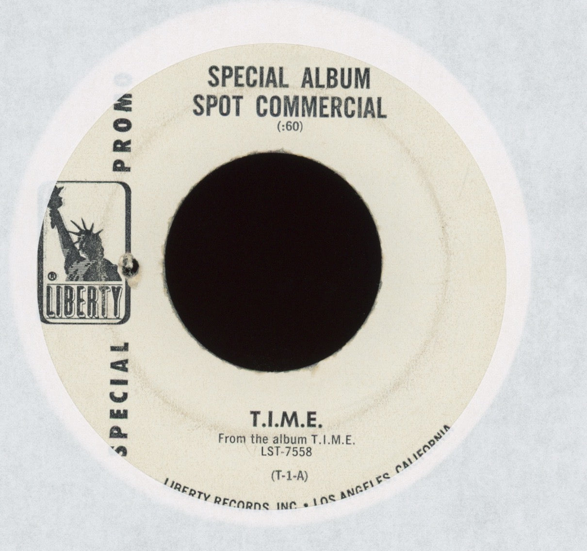 T.I.M.E. - Special Album Spot Commercial on Liberty Promo Rock 45