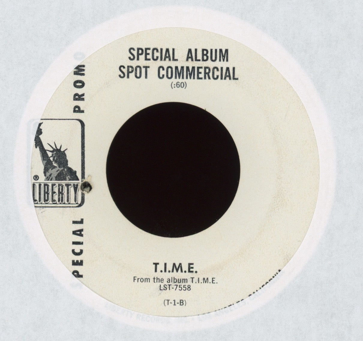 T.I.M.E. - Special Album Spot Commercial on Liberty Promo Rock 45