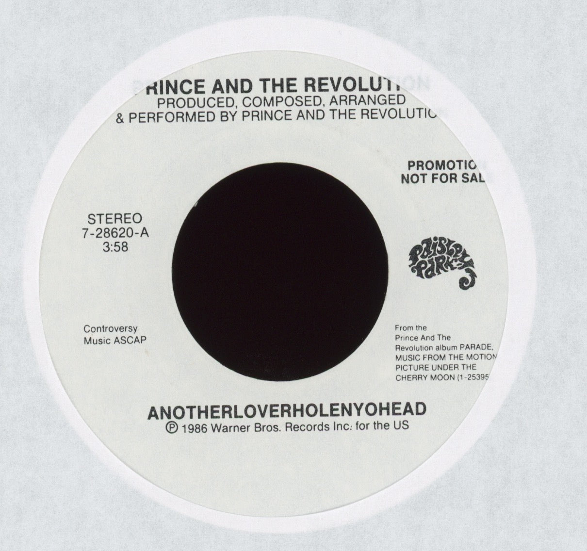 Prince And The Revolution - Anotherloverholenyohead on Paisley Park Funk Soul 45