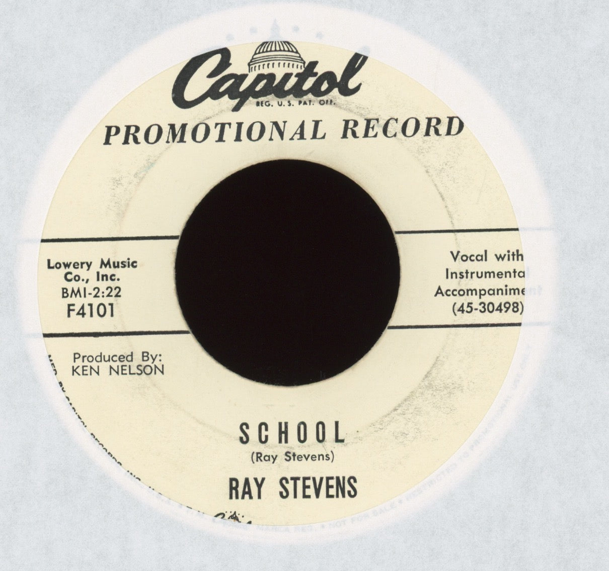 Ray Stevens - The Clown / School on Capitol Promo 45