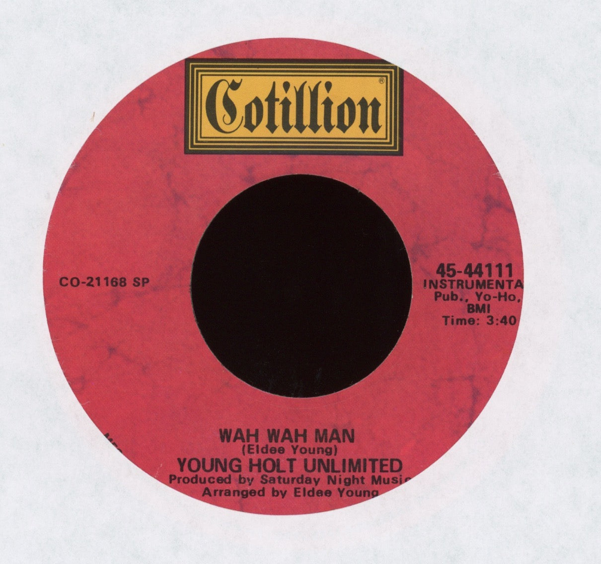 Young Holt Unlimited - Luv-Bugg / Wah Wah Man on Cotillion Funk 45