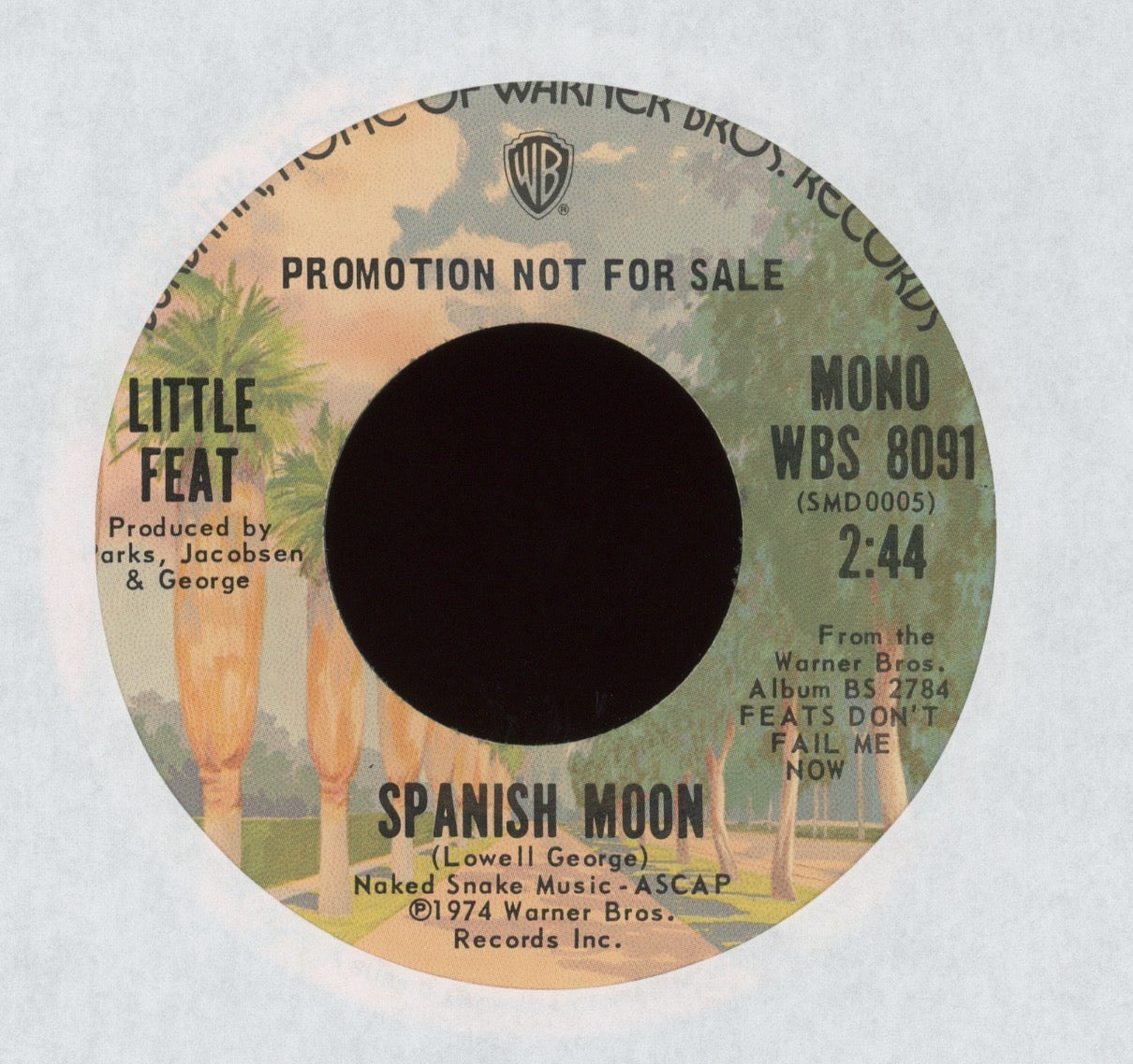 Little Feat - Spanish Moon on Atlantic Promo Rock 45