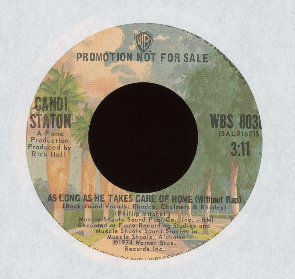 Candi Staton - As Long As He Takes Care Of Home (With Rap) / (Without Rap) on Atlantic Promo Funk 45