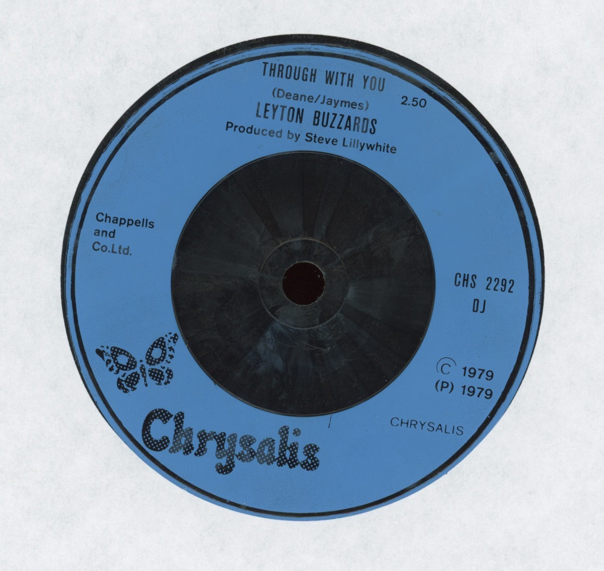 Leyton Buzzards - Saturday Night Beneath The Plastic Palm Trees on Chrysalis Promo Punk 45 UK Pressing