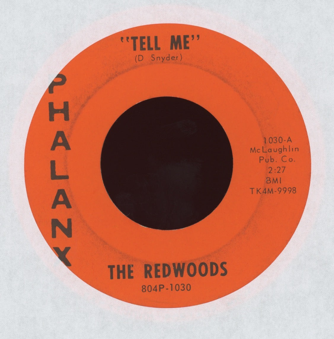 The Redwoods - Tell Me on Phalanx Garage 45