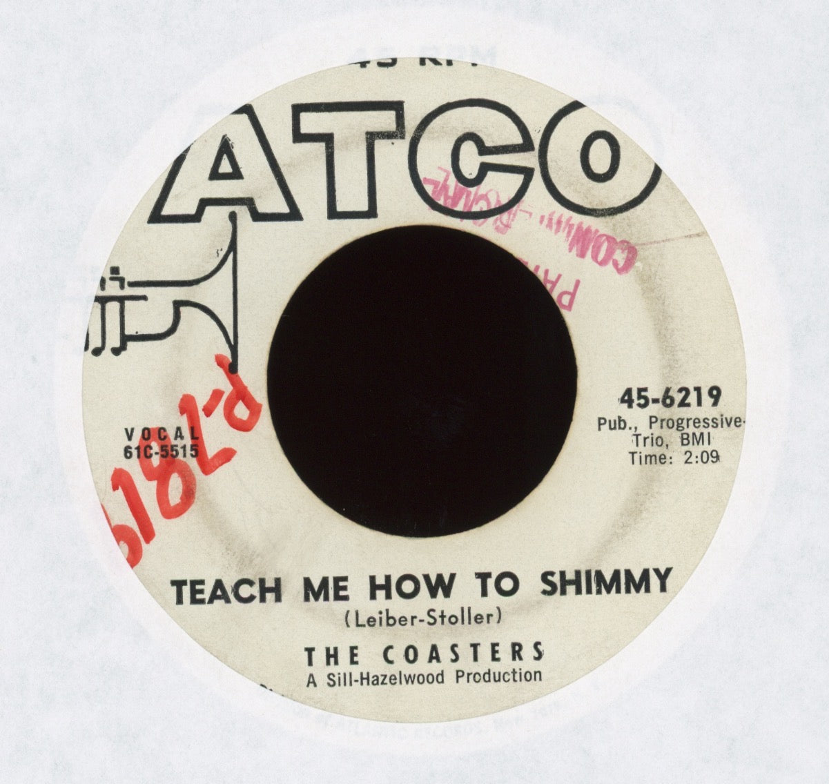 The Coasters - Ridin' Hood / Teach Me How To Shimmy on ATCO Promo R&B 45