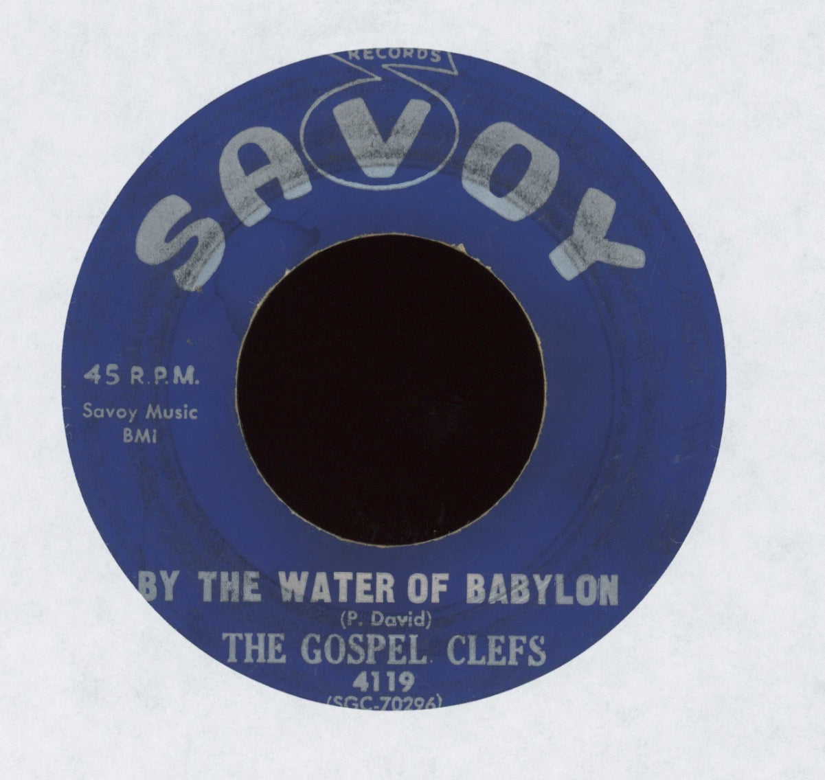 The Gospel Clefs - Open Our Eyes / By The Water Of Babylon on Savoy Gospel 45