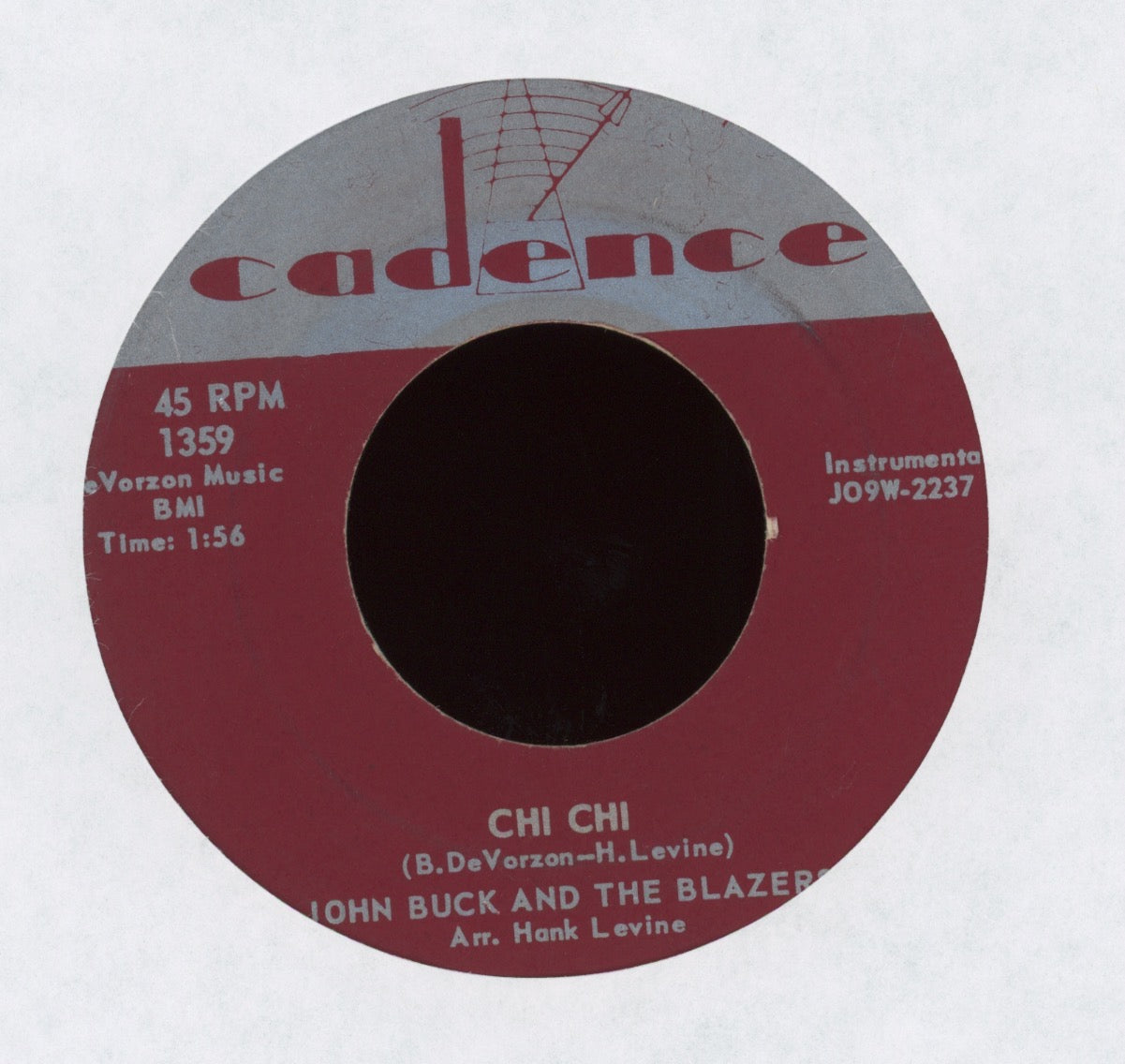 John Buck And His Blazers - Chi Chi / Forbidden City on Cadence Instrumental Surf 45