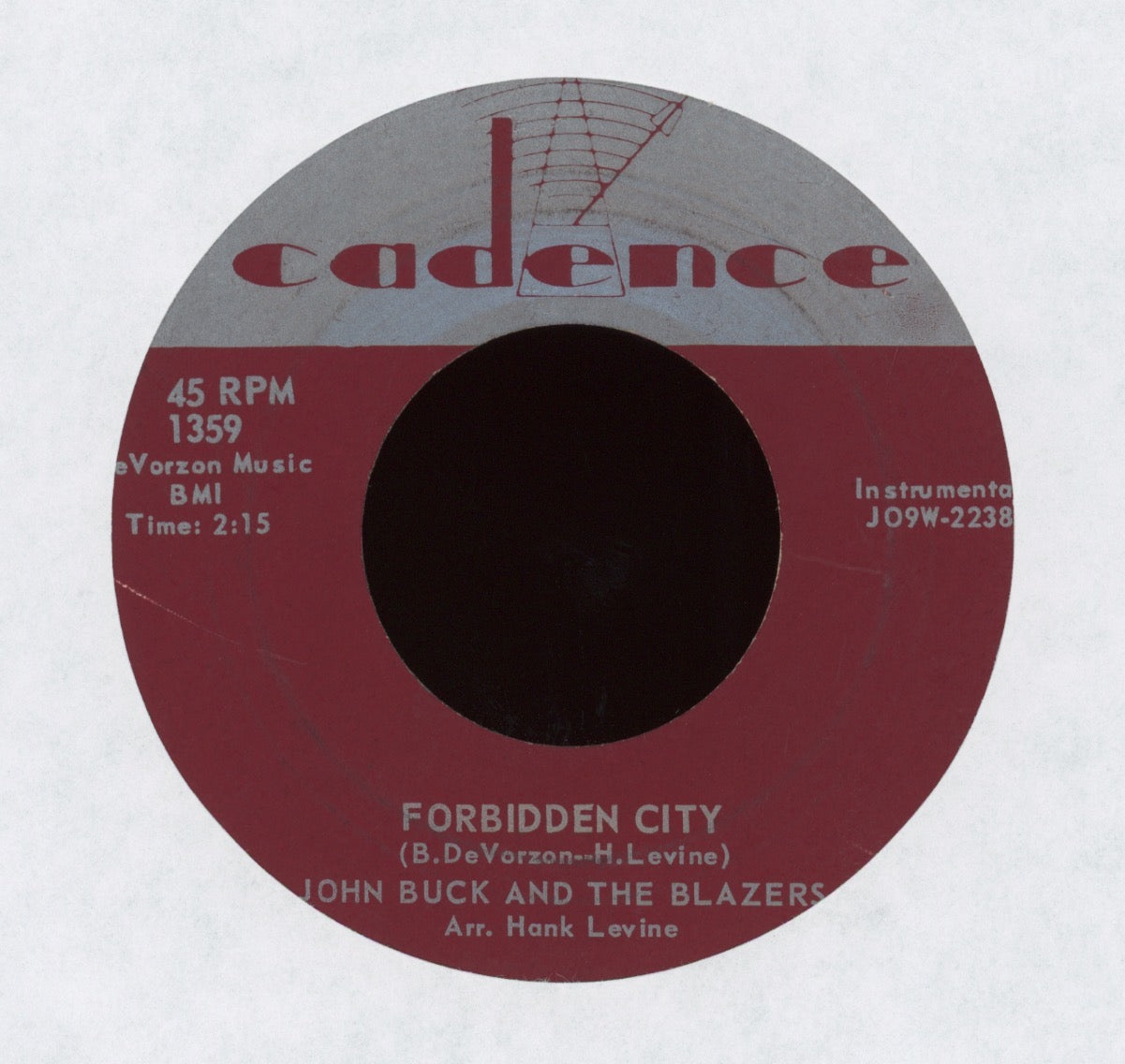 John Buck And His Blazers - Chi Chi / Forbidden City on Cadence Instrumental Surf 45