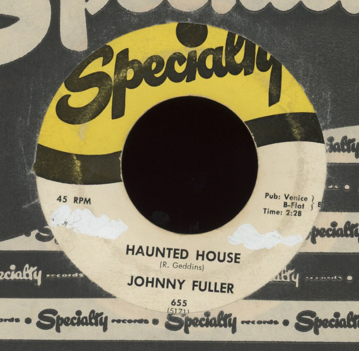 Johnny Fuller - Haunted House on Specialty Halloween R&B 45