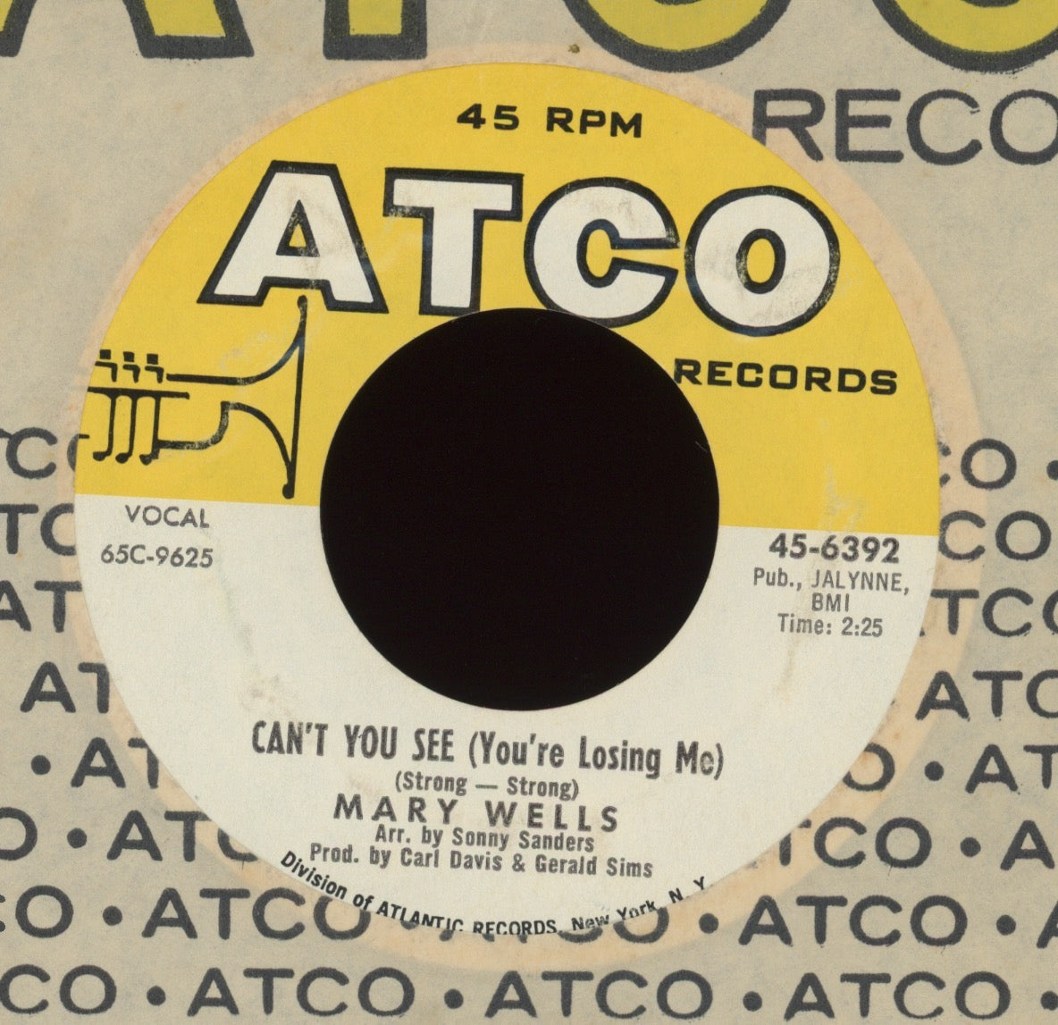 Mary Wells - Dear Lover / Can't You See (You're Losing Me) on ATCO Northern Soul 45