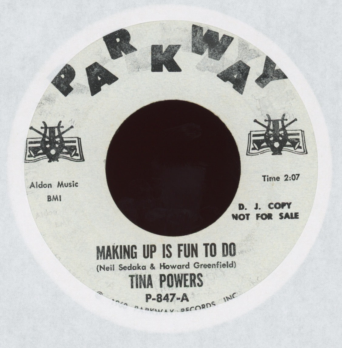 Tina Powers - Making Up Is Fun To Do on Parkway Promo Teen Pop Answer Song 45