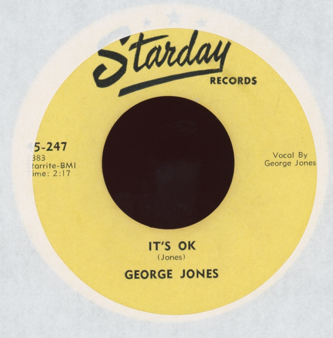 George Jones - You Gotta Be My Baby on Starday Country Bop 45