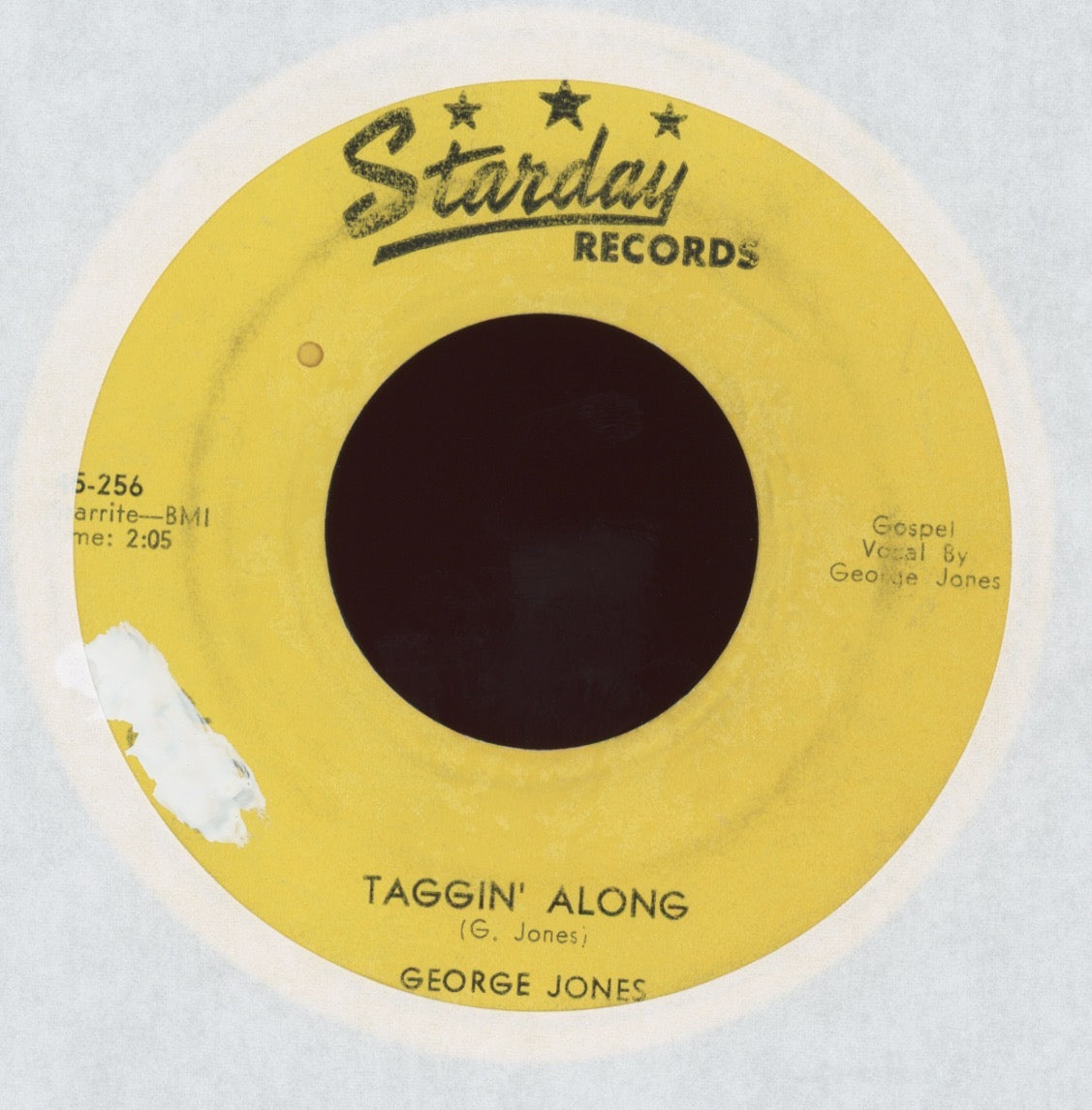 George Jones - Taggin' Along on Starday Country Bop 45