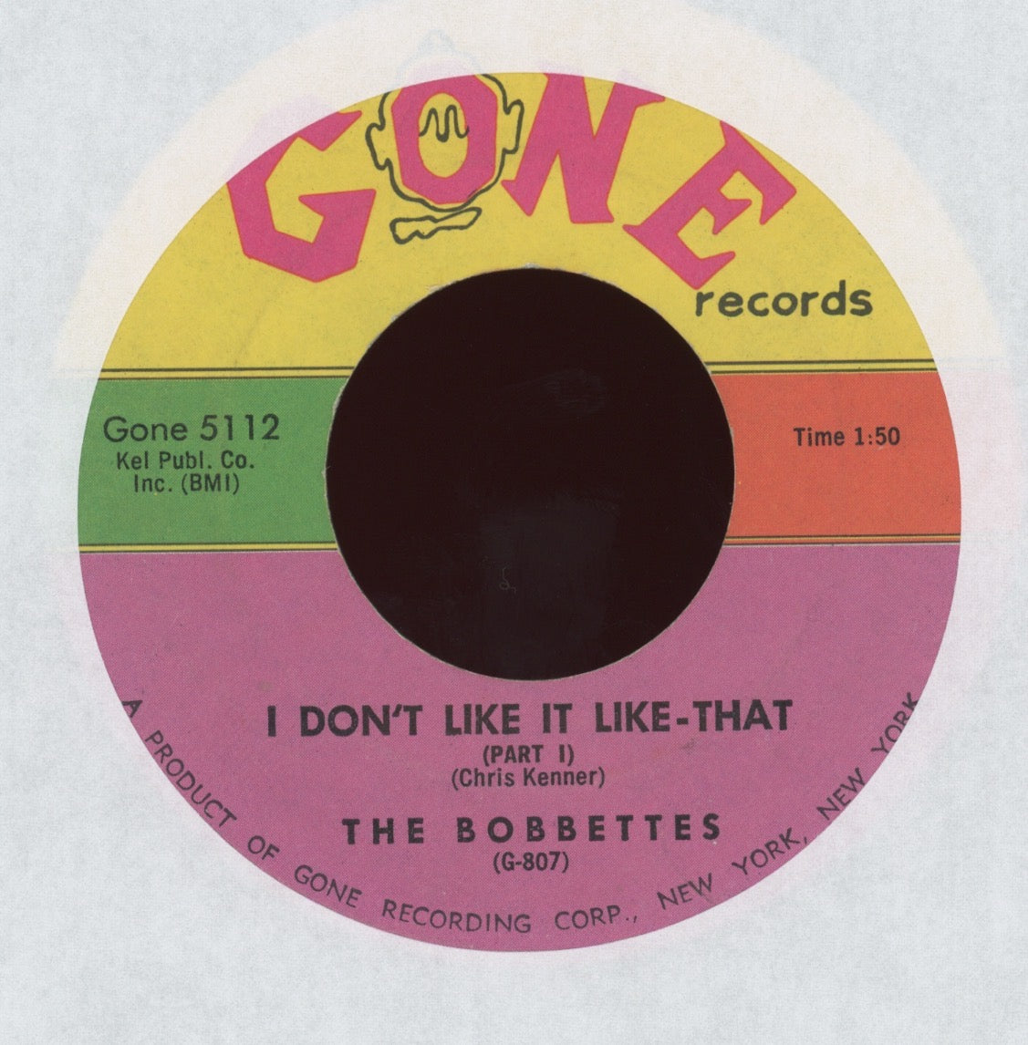 The Bobbettes - I Don't Like It Like That on Gone R&B Answer Song 45