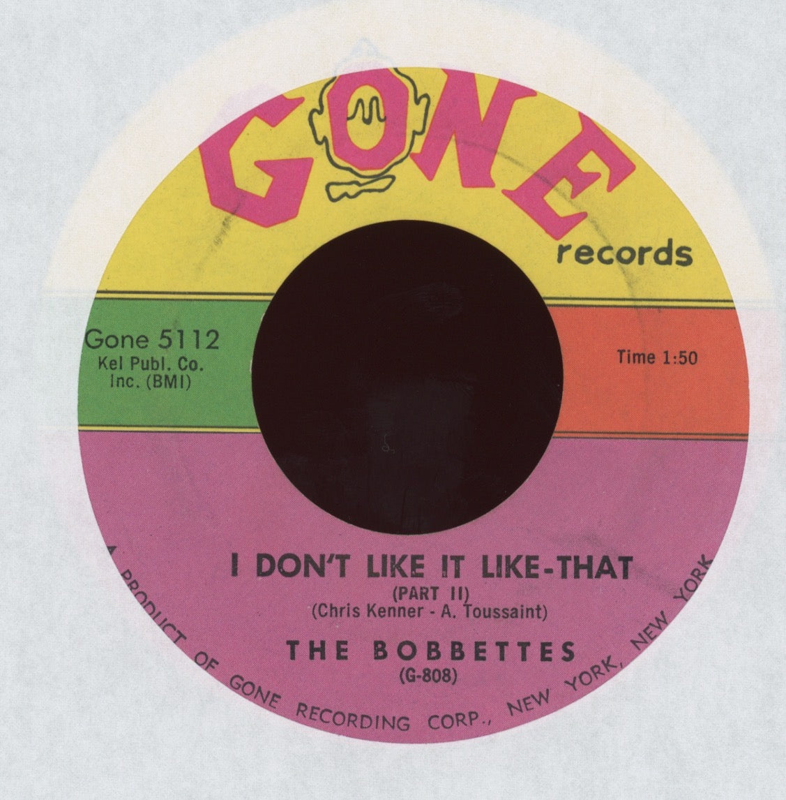 The Bobbettes - I Don't Like It Like That on Gone R&B Answer Song 45