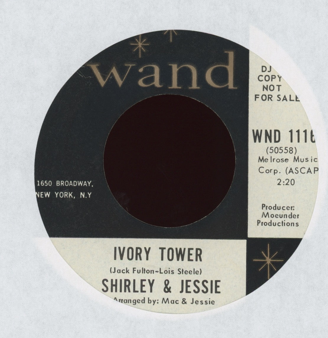 Shirley & Jessie - You Can't Fight Love on Wand Promo Northern Soul 45