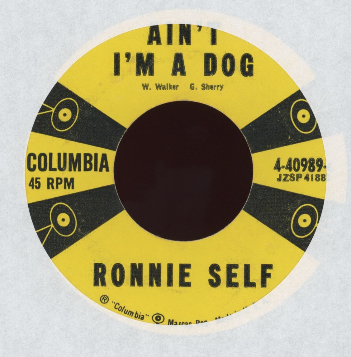 Ronnie Self - Ain't I'm A Dog on Columbia Rockabilly 45