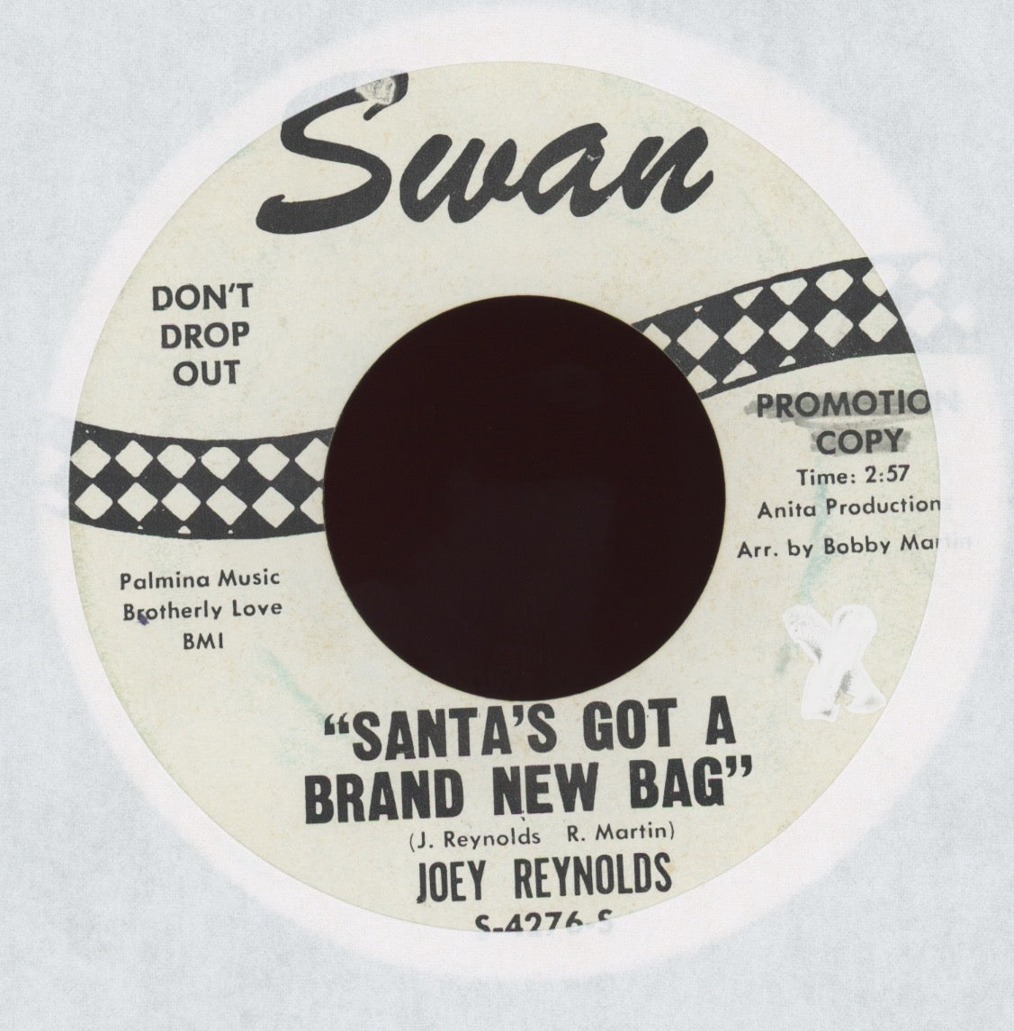 Joey Reynolds - Santa's Got A Brand New Bag on Swan Promo Soul Novelty Christmas 45