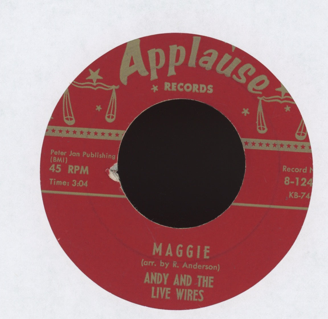 Andy & The Live Wires - You've Done It Again on Applause Rockabilly 45